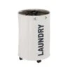 Wenko Rondo Beige Polyester Wheeled Laundry Basket