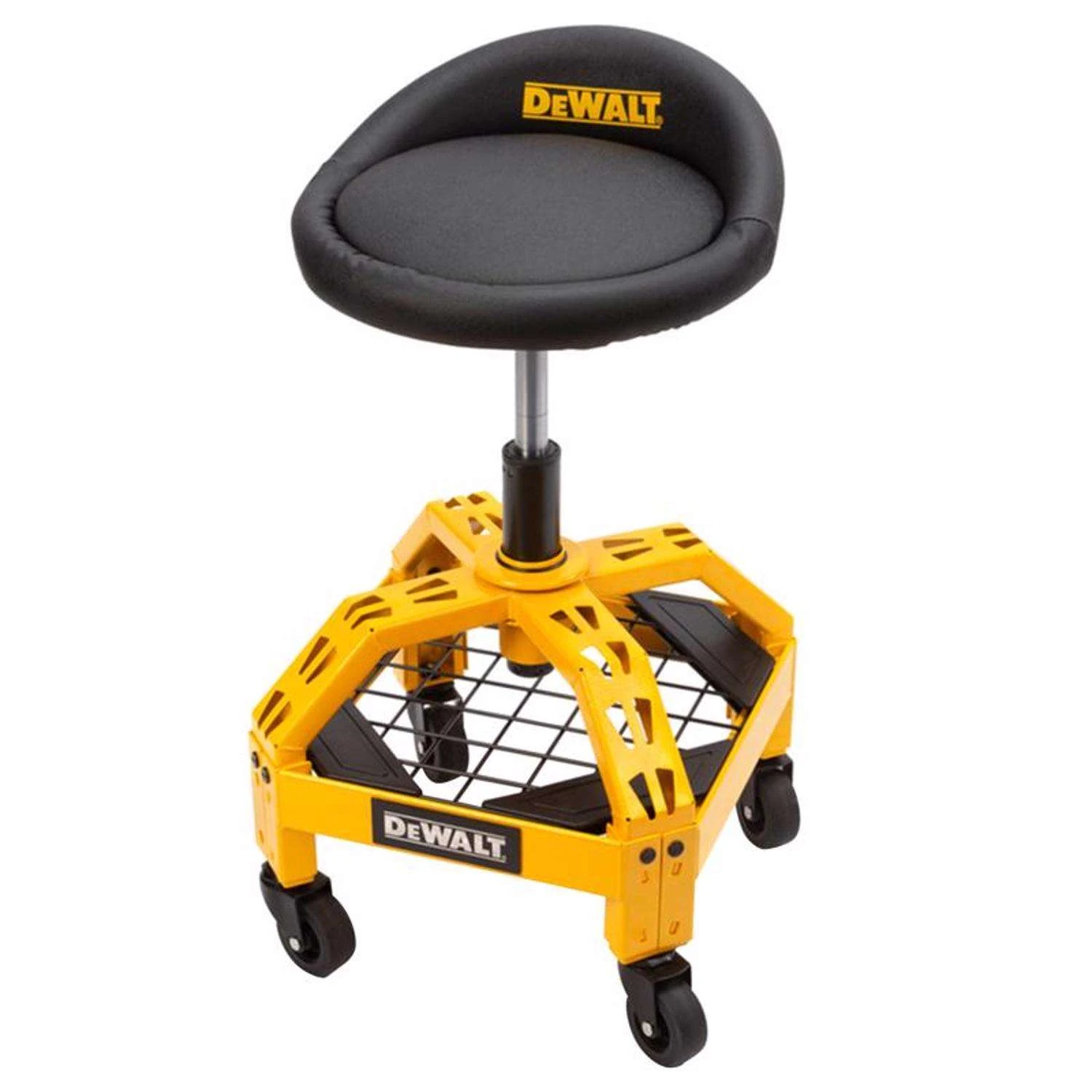 DeWalt Black Vinyl / Foam Swivel Adjustable Shop Stool 1 DeWalt Black Vinyl / Foam Swivel Adjustable Shop Stool