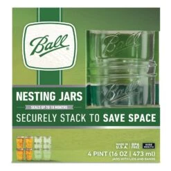 Ball Wide Mouth Nesting Jar 16 Oz 4 Pk
