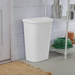 Sterilite 11.3 Gal White Plastic D-Shape Wastebasket 10 Sterilite 11.3 Gal White Plastic D-Shape Wastebasket -Oolys Shop 1418f130 ac33 4642 a555 6673a9eb9a63