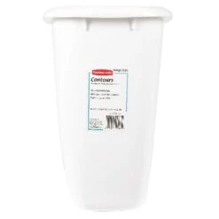 Rubbermaid Contours 3.5 Gal White Plastic Vanity Wastebasket