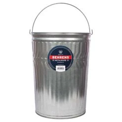 Behrens 20 Gal Gray Galvanized Steel Garbage Can Animal Proof/Animal Resistant