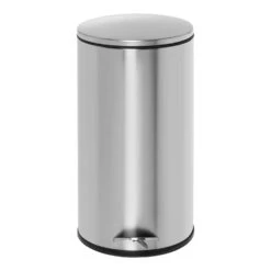 Honey-Can-Do 7.93 Gal Silver Stainless Steel Step-On Trash Can