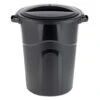 United Solutions Rough & Rugged 32 Gal Black Plastic Garbage Can Lid Included