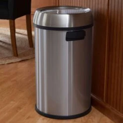 Household Essentials Napa 17 Gal Silver Stainless Steel Swing Cover Commercial Wastebasket -Oolys Shop 1ad20fe3 aba5 4225 af99 ea095d9fe39d