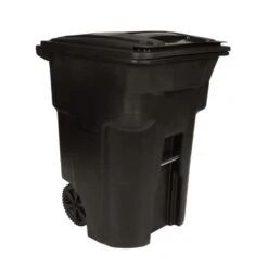 Toter 96 Gal Black Polyethylene Wheeled Garbage Can Lid Included -Oolys Shop 1e03f0a2 953a 4984 8942 e8bb0ba6e448