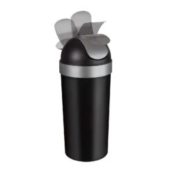Umbra Venti 16 Gal Black/Silver Plastic Swing-Top Trash Can -Oolys Shop 1f379802 9c26 4f22 9c33 4e7708c4282c