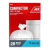 Ace 18 Gal Compactor Bags Twist Tie 20 Pk 2.5 Mil