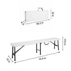 Cosco White Plastic Casual Folding Bench 1 Pk -Oolys Shop 24e2d2e1 709b 41fe abf0 c68236780279