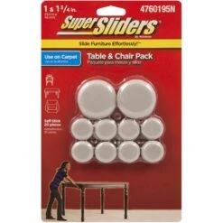 Softtouch Plastic Self Adhesive Protective Pad Beige Round 1-3/4 In. W 20 Pk