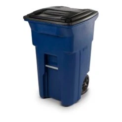 Toter 64 Gal Blue Polyethylene Wheeled Garbage Can Lid Included