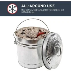 Behrens 6 Gal Silver Galvanized Steel Garbage Can Lid Included Animal Proof/Animal Resistant -Oolys Shop 2f15d534 c458 4ac0 9895 710d1f2789a0