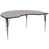 Flash Furniture Contemporary 48 In. W X 96 In. L Kidney Activity Table