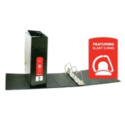 Bazic Products 3 In. W X 12 In. L Slant D-Ring Black View Binder