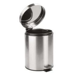 IDesign 5 L Silver Stainless Steel Step-on Wastebasket