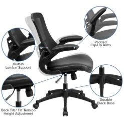 Flash Furniture Black Leather Task Chair -Oolys Shop 321d6a6a ada7 4a0e 8ced 329d626719c0