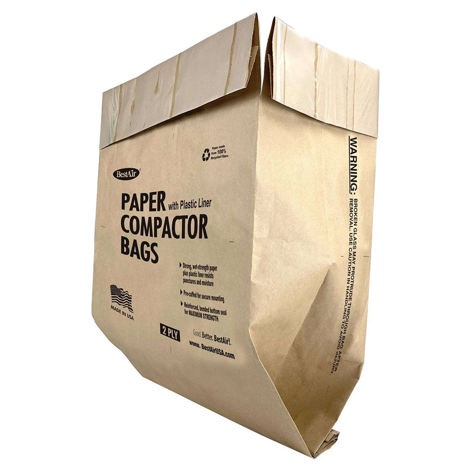BestAir 10 Gal Compactor Bags Flat Top 8 Pk 2 BestAir 10 Gal Compactor Bags Flat Top 8 Pk - Image 2