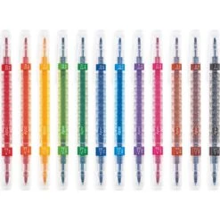 OOLY Calligraphy Duo Assorted Brush And Chisel Tip Markers 12 Pk