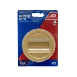 Ace Rubber Caster Cup Brown Round 2-1/4 In. W 4 Pk