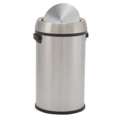 Household Essentials Napa 17 Gal Silver Stainless Steel Swing Cover Commercial Wastebasket -Oolys Shop 39e8c273 2b1f 4955 91f7 e8be4e690fff