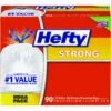 Hefty Strong 13 Gal Kitchen Trash Bags Drawstring 90 Pk 0.9 Mil