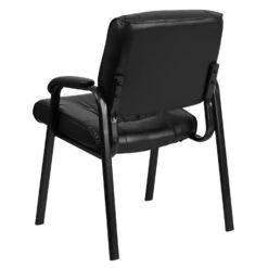 Flash Furniture Black Leather Reception Chair -Oolys Shop 3c82d579 bf6f 491f ae01 1407f0f3266a