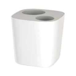 Joseph Joseph Split 2 Gal White Polypropylene Recycling Wastebasket