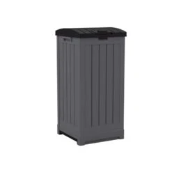 Suncast Trash Hideaway 39 Gal Peppercorn Resin Trash Can Lid Included