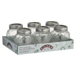 Kilner Regular Mouth Canning Jar 13.5 Oz 6 Pk