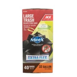 Ace Mint-X 33 Gal Mint Scent Trash Bags Drawstring 40 Pk 1.05 Mil -Oolys Shop 491bc7b6 6679 4dc2 85af 91a8934403ac