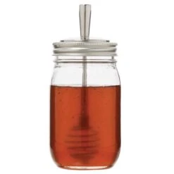 Jarware Regular Mouth Decorative Jar Lid Honey Dripper 1 Pk