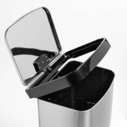 Honey-Can-Do 13 Gal Black/Silver Stainless Steel Square Trash Can -Oolys Shop 4f87c911 ce20 46aa a60b a86e582dfe0c
