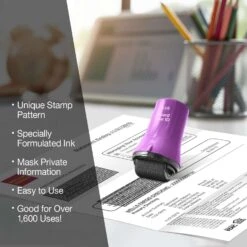 PLUS Guard Your ID 3.25 In. H X 1.8 In. W Round Purple Identity Protection Roller 1 Pk 8 PLUS Guard Your ID 3.25 In. H X 1.8 In. W Round Purple Identity Protection Roller 1 Pk -Oolys Shop 53b801dd f471 4a24 ac86 14f66ea0a804