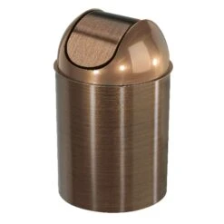 Umbra Mezzo 2.5 Gal Bronze Plastic Modern Wastebasket