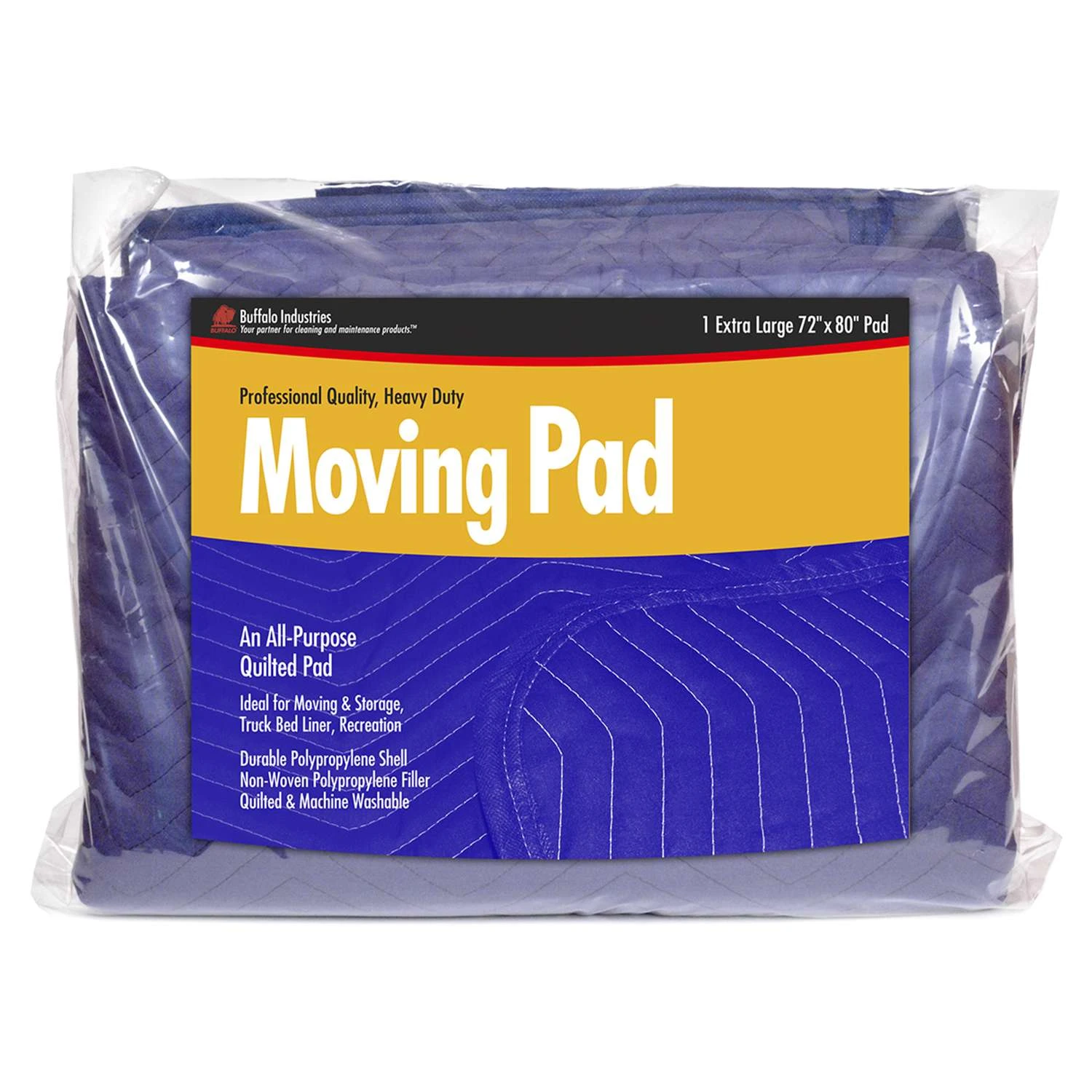 Buffalo Polypropylene Moving Pad Blue Rectangle 72 In. W X 80 In. L 1 Pk 1 Buffalo Polypropylene Moving Pad Blue Rectangle 72 In. W X 80 In. L 1 Pk
