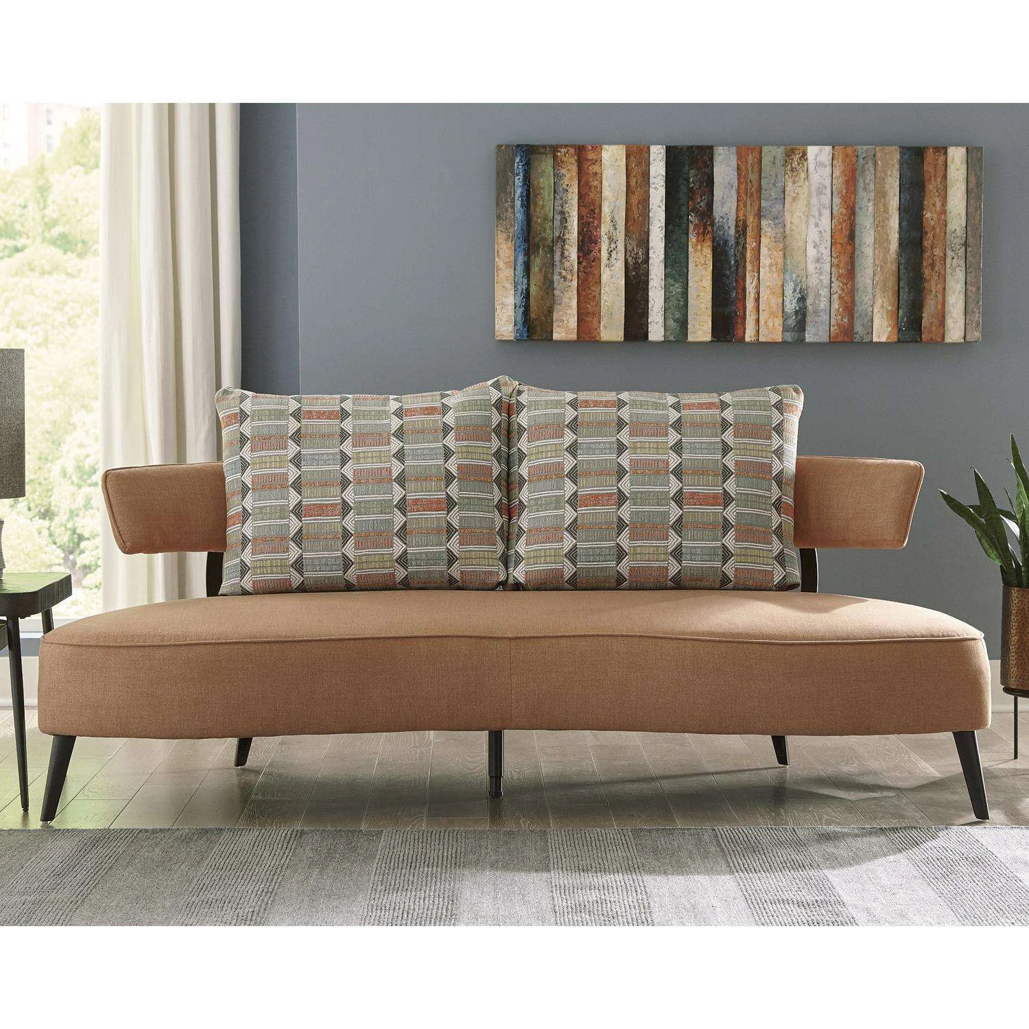Signature Design By Ashley Hollyann Rust Fabric Contemporary Sofa 1 Signature Design By Ashley Hollyann Rust Fabric Contemporary Sofa