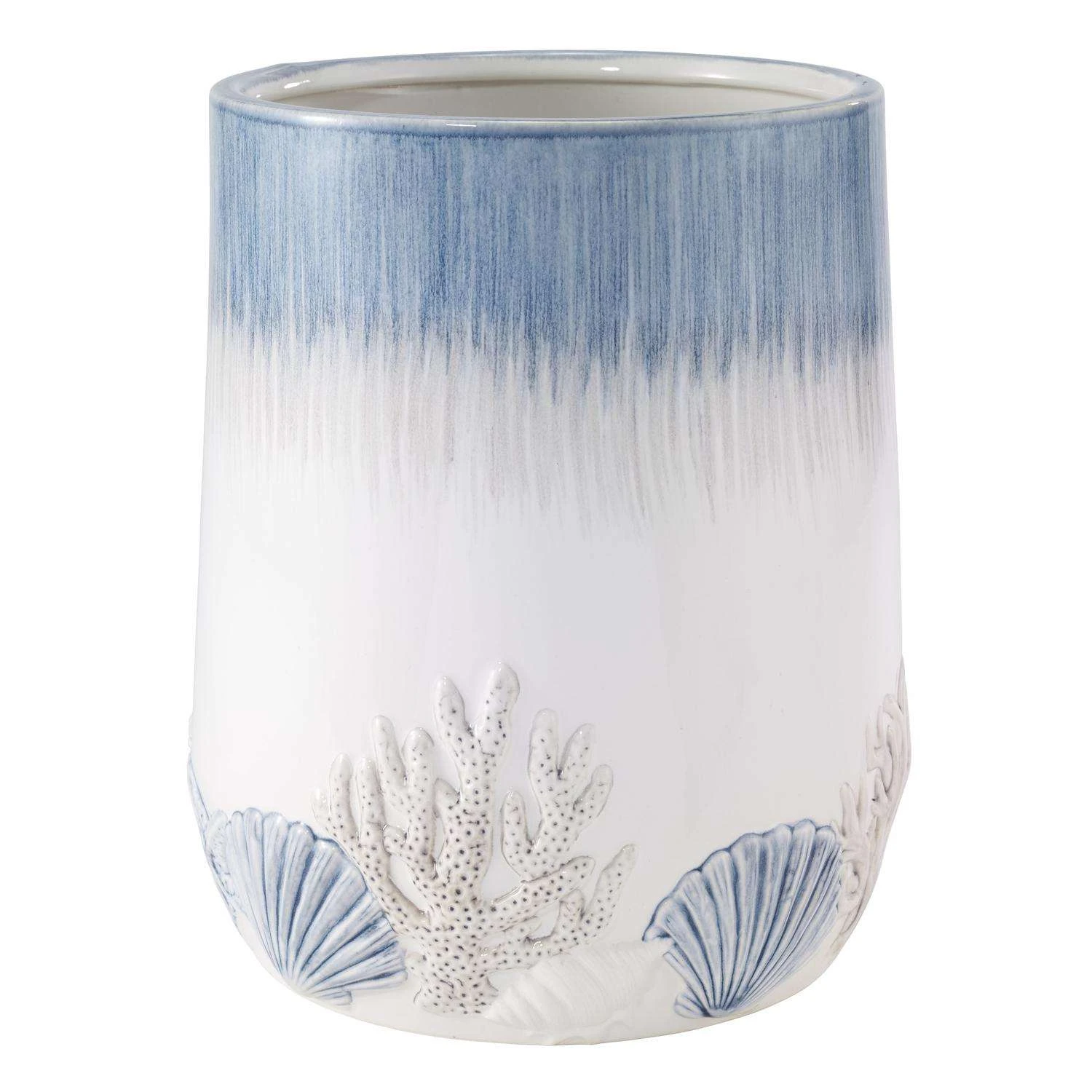 Avanti Linens Abstract Coastal 64 Oz Multicolored Ceramic Wastebasket 1 Avanti Linens Abstract Coastal 64 Oz Multicolored Ceramic Wastebasket