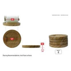 Ace Rubber Caster Cup Brown Round 2-1/4 In. W 4 Pk -Oolys Shop 6182de14 b4fc 4cd7 9888 df2e47fc122f