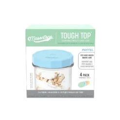Masontops Tough Top Wide Mouth Mason Jar Lid 4 Pk