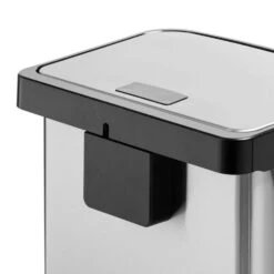 Honey-Can-Do 13 Gal Black/Silver Stainless Steel Square Trash Can -Oolys Shop 67a00d80 21a2 4e41 bad2 a8ee714040e1