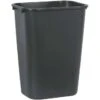 Rubbermaid Deskside 10.25 Gal Black Resin Rectangle Garbage Can