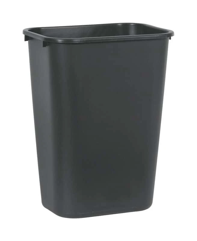 Rubbermaid Deskside 10.25 Gal Black Resin Rectangle Garbage Can 1 Rubbermaid Deskside 10.25 Gal Black Resin Rectangle Garbage Can