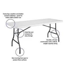 Cosco 29.6 In. W X 72 In. L Rectangular Table -Oolys Shop 7309aa81 7ad0 4949 a1e7 adbb452ab2ca