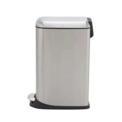 Household Essentials Capri 5 Gal Silver Stainless Steel Step Pedal Wastebasket -Oolys Shop 7aec94c7 a28a 4175 a170 2838901f04d4