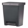 Rubbermaid Premier Series III 13 Gal Gray Plastic/Stainless Steel Step On Trash Can