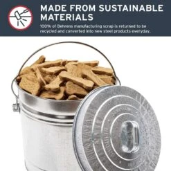 Behrens 6 Gal Silver Galvanized Steel Garbage Can Lid Included Animal Proof/Animal Resistant -Oolys Shop 8da3e4a2 2466 47c1 936c 0fd21a5d25c7