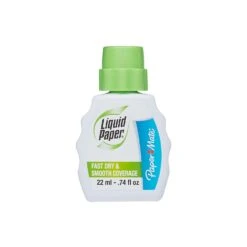 Paper Mate Liquid Paper White Correction Fluid 0.74 Oz 12 Pk