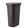 Rubbermaid 13 Gal Black Plastic Spring Top Trash Can