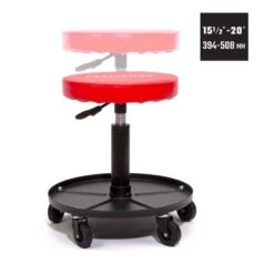 Craftsman Matte Red Vinyl Swivel Adjustable Shop Stool -Oolys Shop 979ca626 379d 4353 8155 dde92e392f91