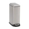 Household Essentials Capri 5 Gal Silver Stainless Steel Step Pedal Wastebasket